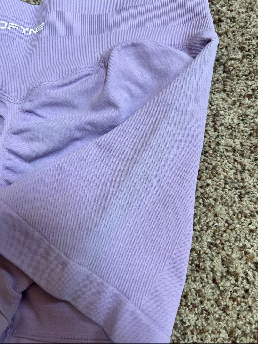 DFYNE Lavender Purple Seamless High Waisted Sculpting Gym Shorts size medium - Picture 10 of 12